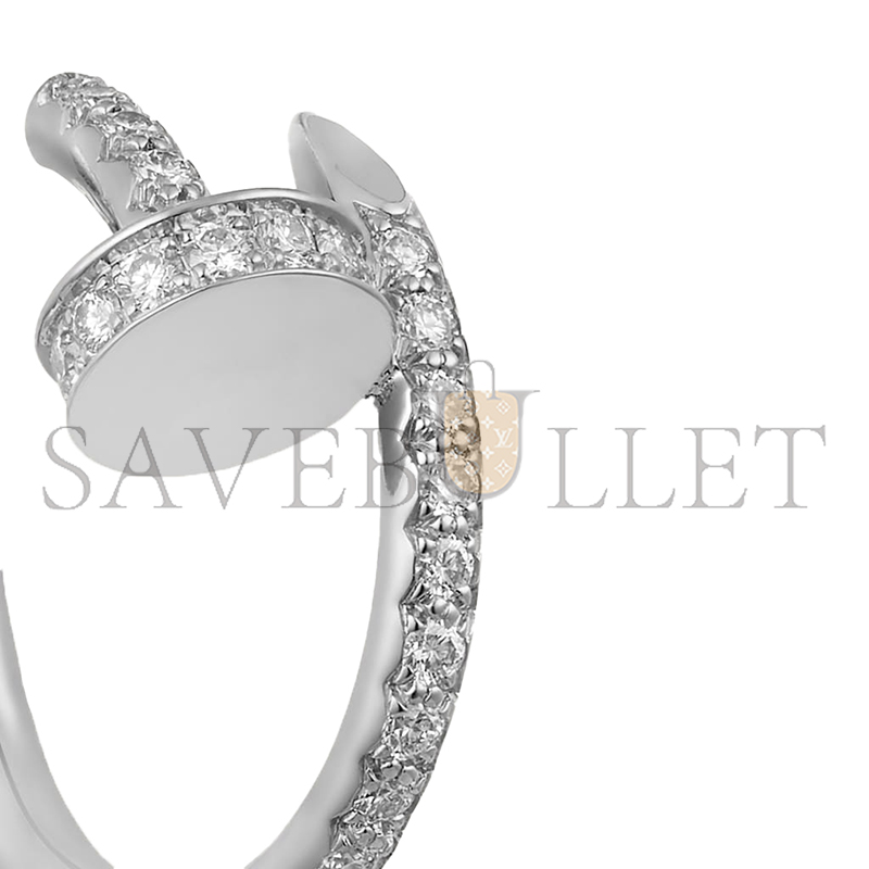 CARTIER JUSTE UN CLOU HOOP EARRINGS, SMALL MODEL, PAVED B8301431 CARTIER JUSTE UN CLOU HOOP EARRINGS, SMALL MODEL, PAVED B8301431